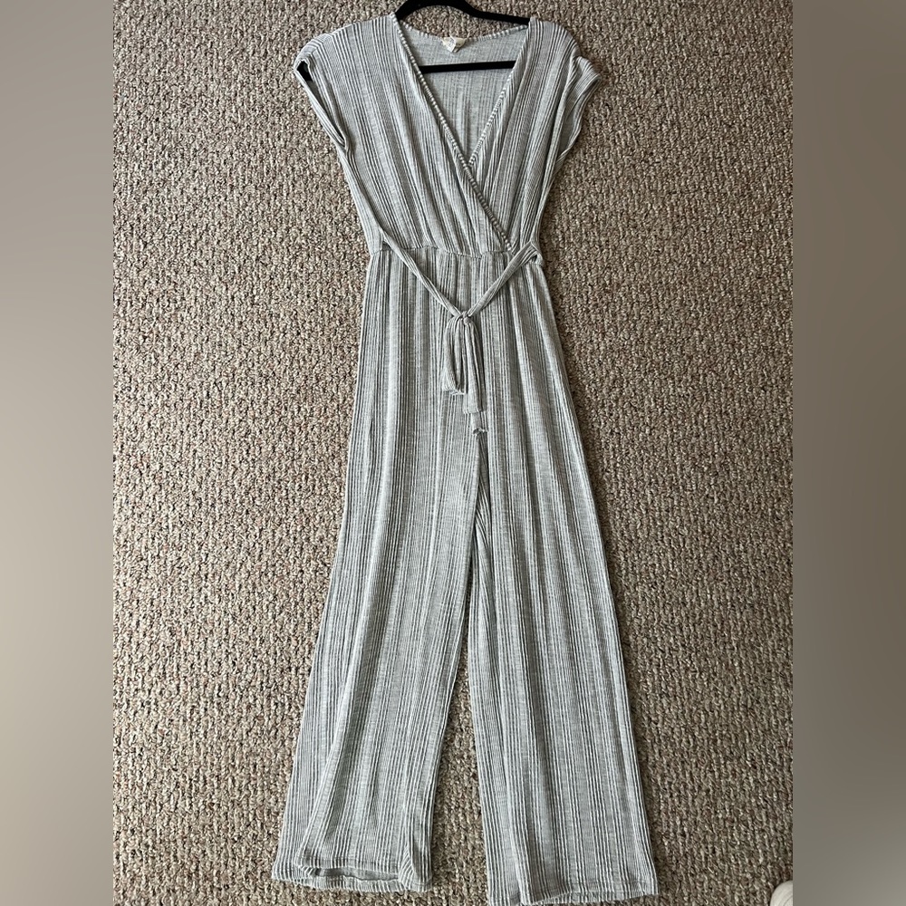 Caution to the Wind Striped Jumpsuit